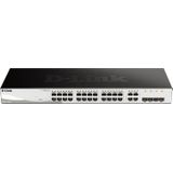D-Link DGS-1210-24/E Smart Managed Gigabit Switch (24 poorten, waarvan 4 x Combo 10/100/1000 BASE-T/hectPorts) - Alleen EU-netsnoer
