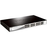 D-Link DGS-1210-28P/E Netwerk switch RJ45/SFP 24 + 4 poorten 56 GBit/s PoE-functie