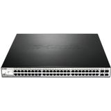D-Link DGS-1210-52MP Managed L2 Gigabit Ethernet (10/100/1000) Power over Ethernet (PoE) Zwart, Grijs