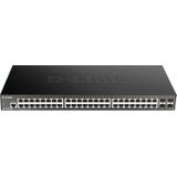 D-LINK DGS-1250-52X/E 52-Port Smart Managed Gigabit Switch 48x 1000BASE-T-Port 4X 10Gbit Upling Port (SFTP+) Laag 2/Laag 3-Lite Zwart