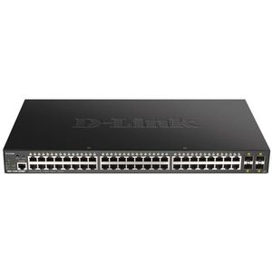 D-link Dgs-1250-52xmp Switch - 48 Poorten 10/100/1000BASE-T PoE - 4 Poorten 10G SFP+