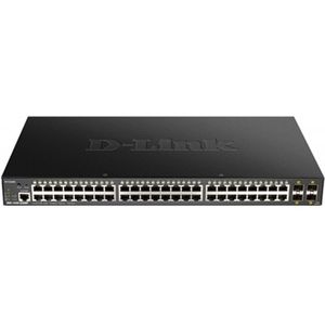 D-Link DGS-1250-52XMP/E Netwerk switch RJ45/SFP+ 48 + 4 poorten 176 Gbit/s PoE-functie