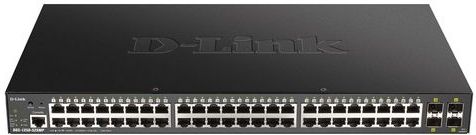 D-link Dgs-1250-52xmp Switch - 48 Poorten 10/100/1000BASE-T PoE - 4 Poorten 10G SFP+