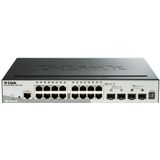 D-Link - DGS-1510-52XMP - Netwerkschakelaar - Zwart - 52-poorts PoE+ Smart Managed Gigabit Stack Switch 4x10G