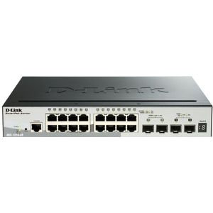 D-Link - DGS-1510-52XMP - Netwerkschakelaar - Zwart - 52-poorts PoE+ Smart Managed Gigabit Stack Switch 4x10G