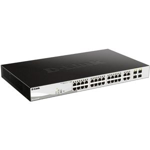 D-Link DGS-1210-24P/E - Gigabit Ethernet Switch - 24 Poorten - Zwart