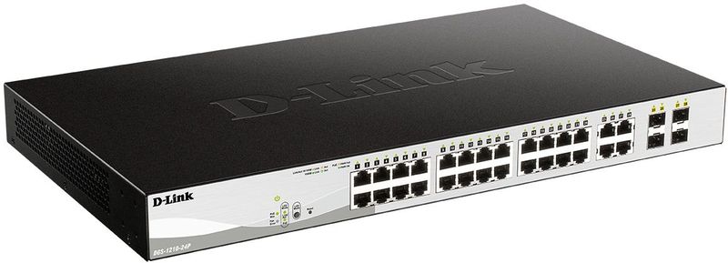 D-Link DGS-1210-24P/E - Gigabit Ethernet Switch - 24 Poorten - Zwart