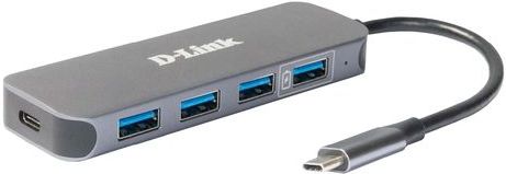 D-Link DUB-2340 interface hub USB Type-C 5000 Mbit/s Grijs