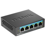 D-Link DMS-105 Unmanaged L2 2.5G Ethernet (100/1000/2500) Zwart