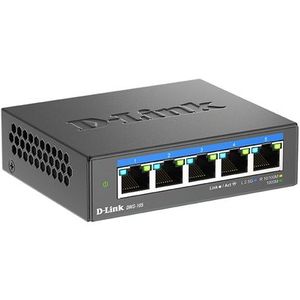 D-Link DMS-105 Unmanaged L2 2.5G Ethernet (100/1000/2500) Zwart