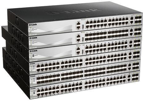 D-Link - DGS-3130-30PS/E - Gigabit Stack Switch - Grijs - 30 Poorten - PoE