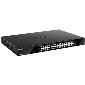 D-Link - DGS-1520-28MP - Netwerkschakelaar - Zwart - 28 Poorten, 370W PoE