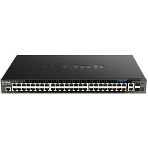 D-Link - DGS-1520-52MP/E - Switch - Zwart - Smart Multigigabit Stacking L3, 52 Gigabit poorten, 10 Gigabit uplinks