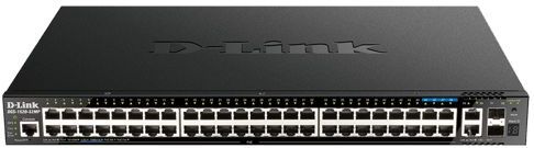 D-Link - DGS-1520-52MP/E - Switch - Zwart - Smart Multigigabit Stacking L3, 52 Gigabit poorten, 10 Gigabit uplinks