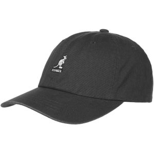 Kangol Gewassen Baseball Cap, Zwart (Black Bk), One size