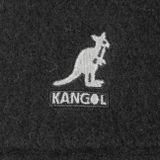 Kangol, Accessoires, Heren, Zwart, S, Wol, Zwart Wollen Sjaal met Geborduurd Logo