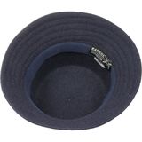 Kangol Lahinch bucket hoed in wolblend met logo - Donkerblauw - Maat M