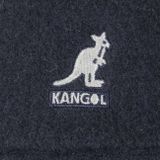Kangol Lahinch bucket hoed in wolblend met logo - Donkerblauw - Maat M