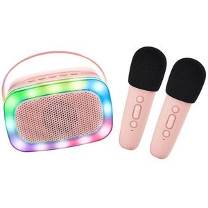 Lalarma Karaoke with lights and two microphone - R