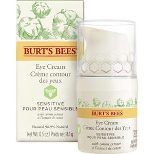 Burt's Bees Natuurlijk oogcrème voor de gevoelige huid met katoenextract, per stuk verpakt 14,1 g.