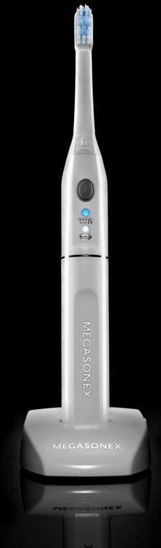 Megasonex Ultrasone tandenborstel M8 - met 2 vibratieniveaus - incl. laadstation, 2 borstelkoppen & reisetui