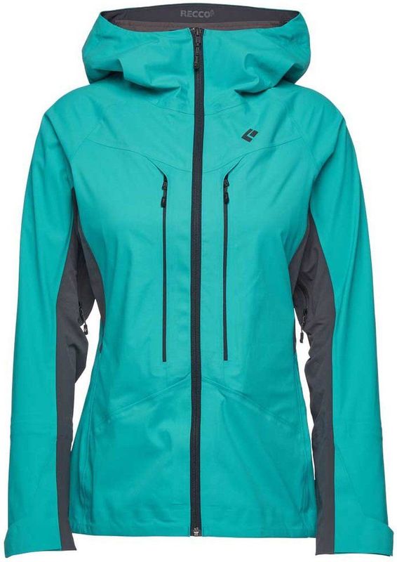 Black Diamond Womens Dawn Patrol Hybrid Shell Regenjas (Dames |turkoois |waterdicht)