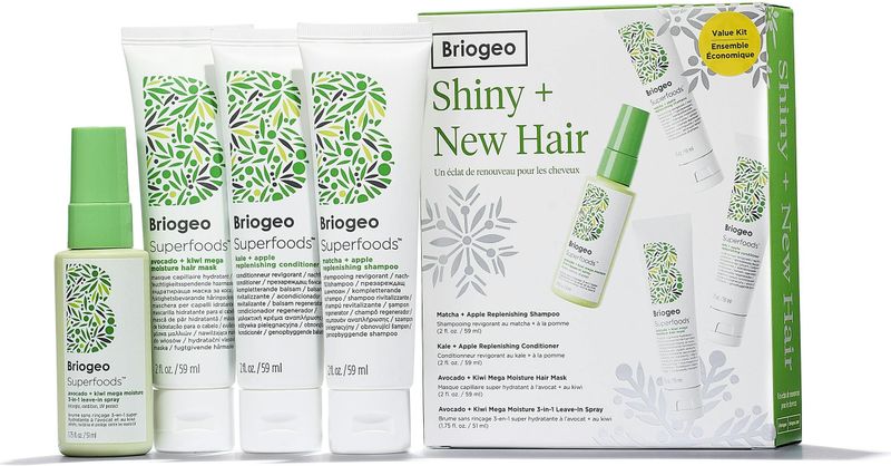 Briogeo - Superfoods Shiny + New Kit - 3 x 59 ml en 1 x 51 ml - Haarverzorging