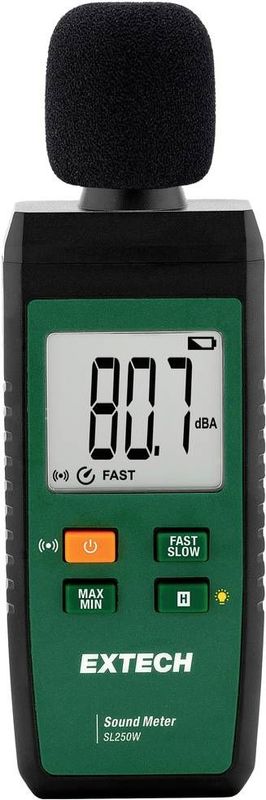 Extech SL250W - Geluidsniveau Meter - Draadloos - Lichtgewicht - Tot 90 m