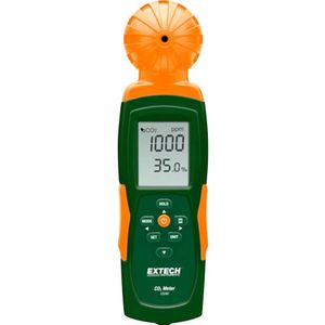 Extech CO240 Kooldioxidemeter 0 - 9999 ppm Met temperatuurmeting, Met USB-interface, Met datalogger