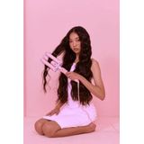 Mermade Pro Hair Waver - Haarkrultang - Roze Wafeltang - GolvenKrultang - 32mm Pink