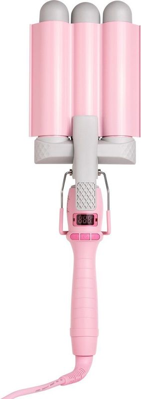 Mermade Pro Hair Waver - Haarkrultang - Roze Wafeltang - GolvenKrultang - 32mm Pink