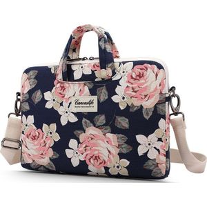 Canvaslife - MacBook Air/Pro 13/14 inch Hoes / Sleeve - Navy Rose