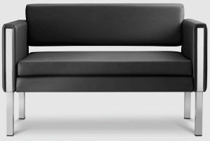 Bisley Sofa Only 2-Sitzer Kunstleder HxBxT 73x123x63cm schwarz