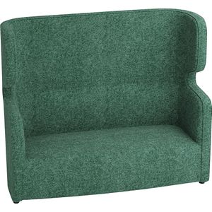 BISLEY Akoestische sofa VIVO, tweezitter met hoge rugleuning, turquoise