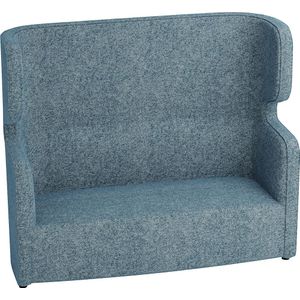BISLEY Akoestische sofa VIVO, tweezitter met hoge rugleuning, lichtblauw
