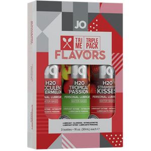 JO Flavors Tri Me Triple Pack - Glijmiddel op waterbasis - 3x30ml