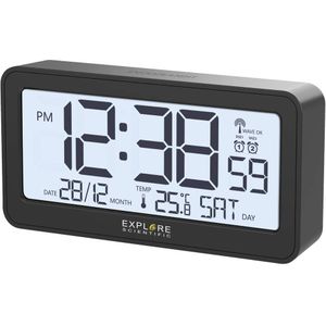 Wekkerradio - Radiogestuurd - Slank Design - Blauw LED - Meertalig