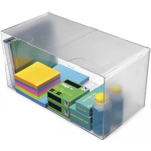 Classic Cube dubbele opbergdoos deflecto, 305 x 153 x 153mm