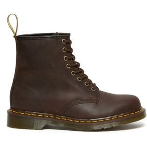 Dr. Martens, Schoenen, Heren, Bruin, 44 EU, Bruine Leren Laarzen met Geribbelde Randen