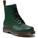 Dr. Martens - Donkergroene Leren Veterschoenen - Dames