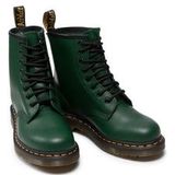 Dr. Martens - Donkergroene Leren Veterschoenen - Dames