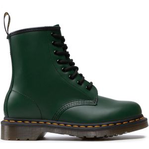 Dr. Martens - Donkergroene Leren Veterschoenen - Dames