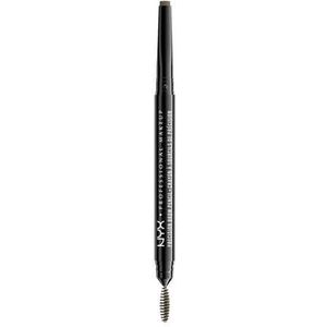 NYX Professional Makeup Precision Brow Pencil, dubbel uiteinde met plat potlood en penseel, kleur : donkergrijs