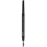 NYX Professional Makeup Precision Brow Pencil, dubbel uiteinde met plat potlood en penseel, kleur : zwart