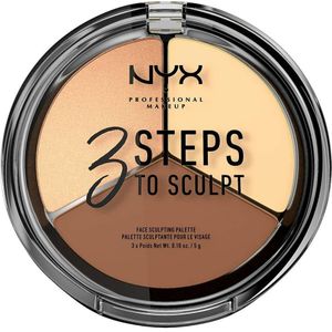 NYX Professional Makeup Facial make-up Powder 3 Step To Sculpt Face Sculpting Palette Light