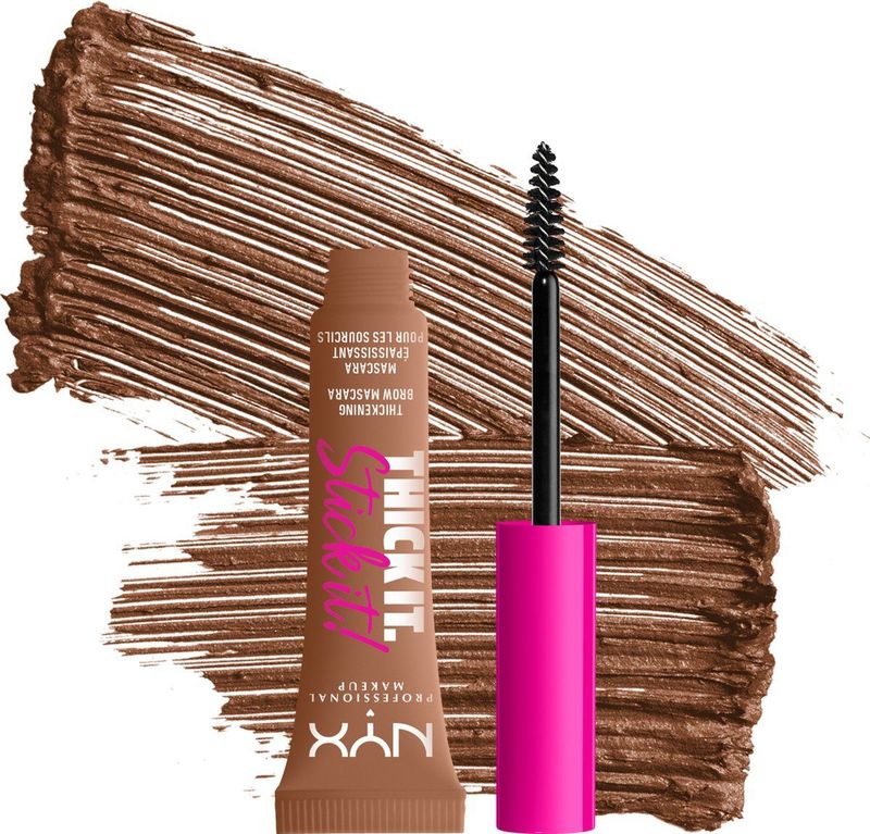 Nyx Professional Makeup Thick It Stick It Brow Gel Mascara Auburn Verdikkende Wenkbrauw Mascara Ros