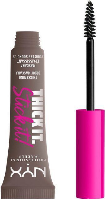 Nyx Professional Makeup Thick It Stick It Brow Gel Mascara - Cool Ash Brown - Verdikkende Wenkbrauw Mascara - Asbruin