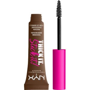 Nyx Professional Makeup Thick It Stick It Brow Gel Mascara - Brunette - Verdikkende Wenkbrauw Mascara - Bruin