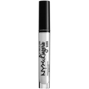 NYX Professional Makeup Lipgloss - Lip Lingerie Gloss, glanzende glans in nude, voor onweerstaanbaar volle lippen, 3,4 ml, Clear 01