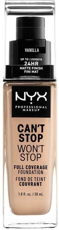 Nyx Professional Makeup Can't Stop Won't Stop Foundation - Vanilla - Volledig Dekkende Foundation - Licht
